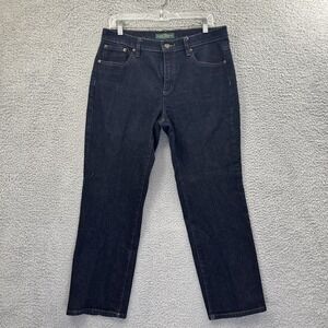 Lauren Ralph Lauren Classic Straight Jeans Mid Rise Preppy Women 12 Petite x 27